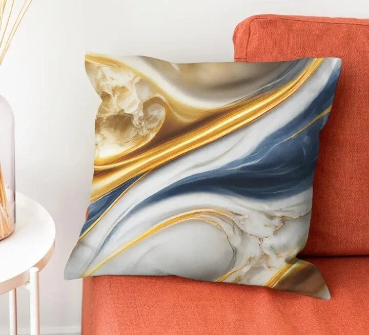 2 pcs marble designed Cushion Cover 18"×18" for Living room elevate in style new