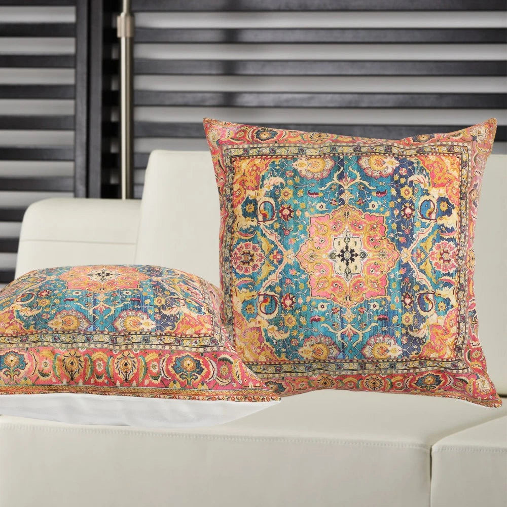 2 Pcs Pillow Case Throw Cushion Cover Boho Style Living Room Covers