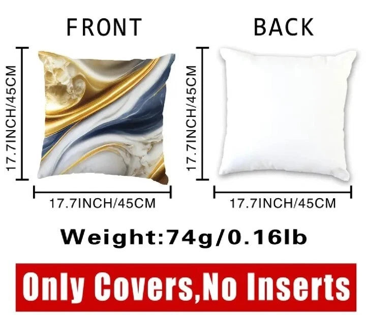 2 pcs marble designed Cushion Cover 18"×18" for Living room elevate in style new