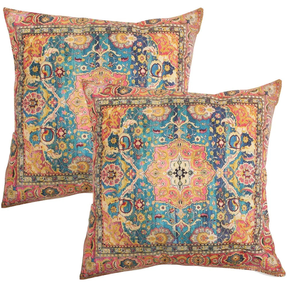 2 Pcs Pillow Case Throw Cushion Cover Boho Style Living Room Covers