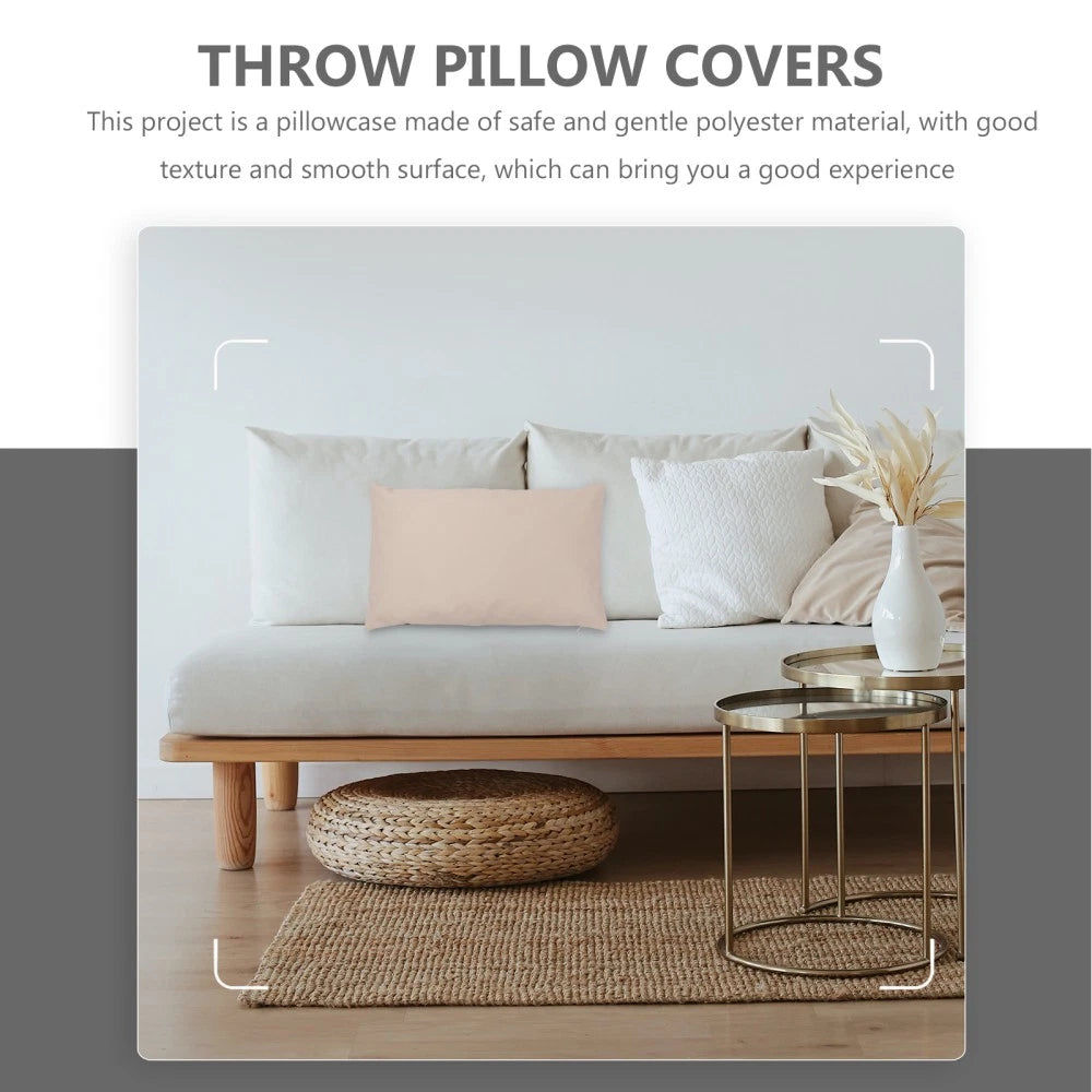 2 Pcs Waterproof Throw Pillowcase Protection Cover Outdoor Cushion Covers