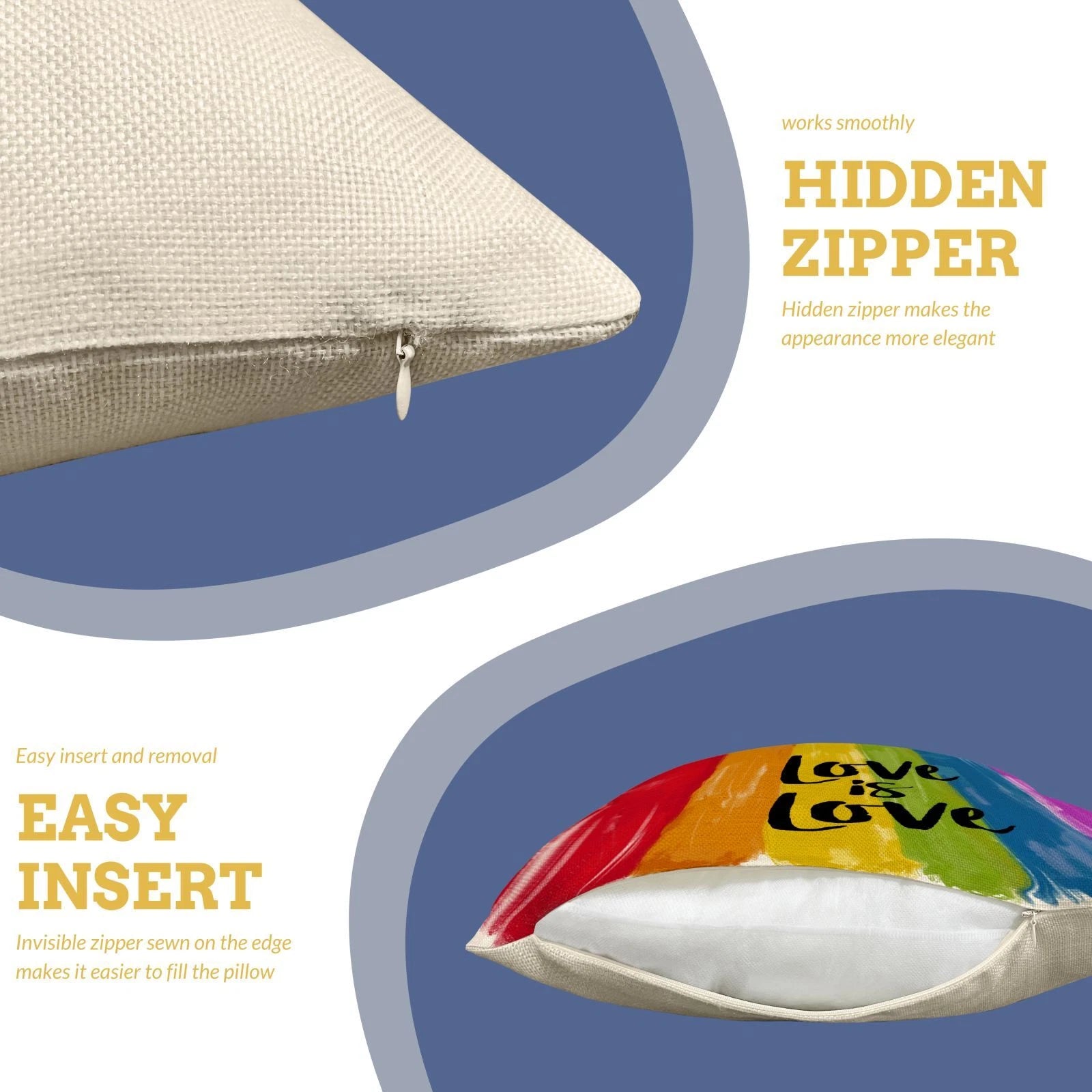 2 Pack Rainbow Cushion Covers 18x18 Inches Decorative Square Throw Pillow Cover