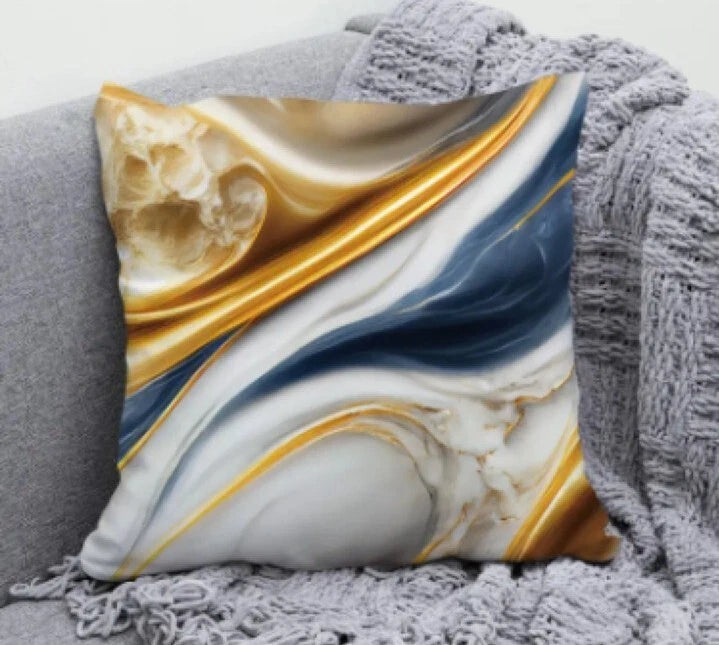 2 pcs marble designed Cushion Cover 18"×18" for Living room elevate in style new