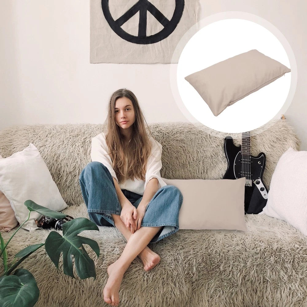 2 Pcs Waterproof Throw Pillowcase Protection Cover Outdoor Cushion Covers