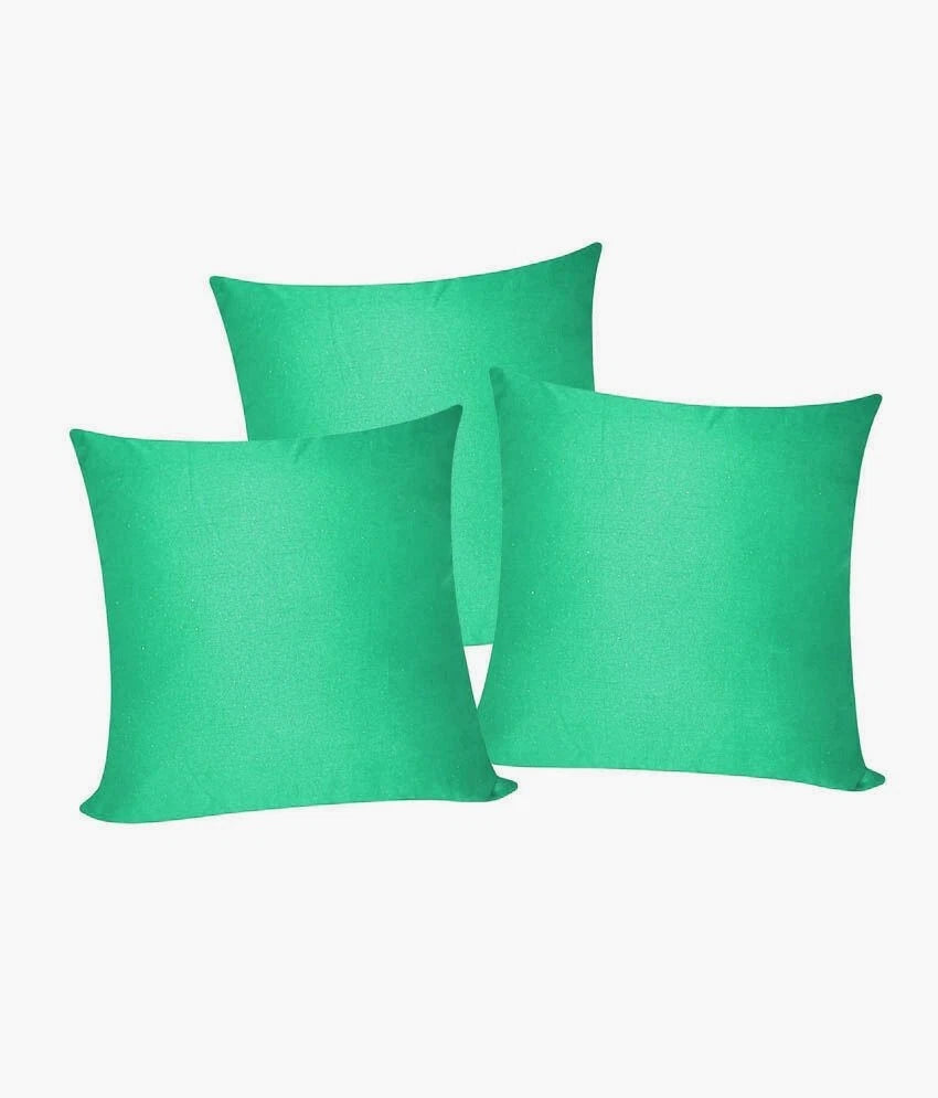 3 x Plain Satin 38x38 Light Teal Cushion Cover / Pillow Cases /Sofa Décor