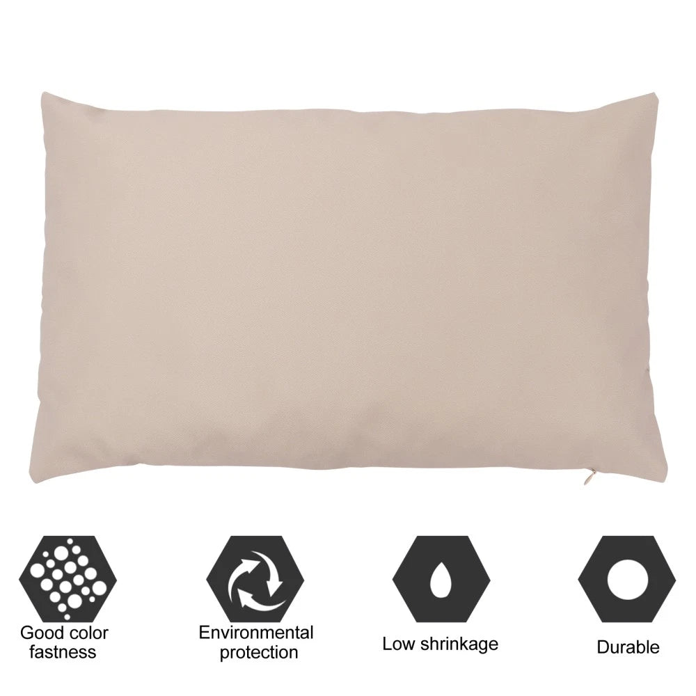 2 Pcs Waterproof Throw Pillowcase Protection Cover Outdoor Cushion Covers