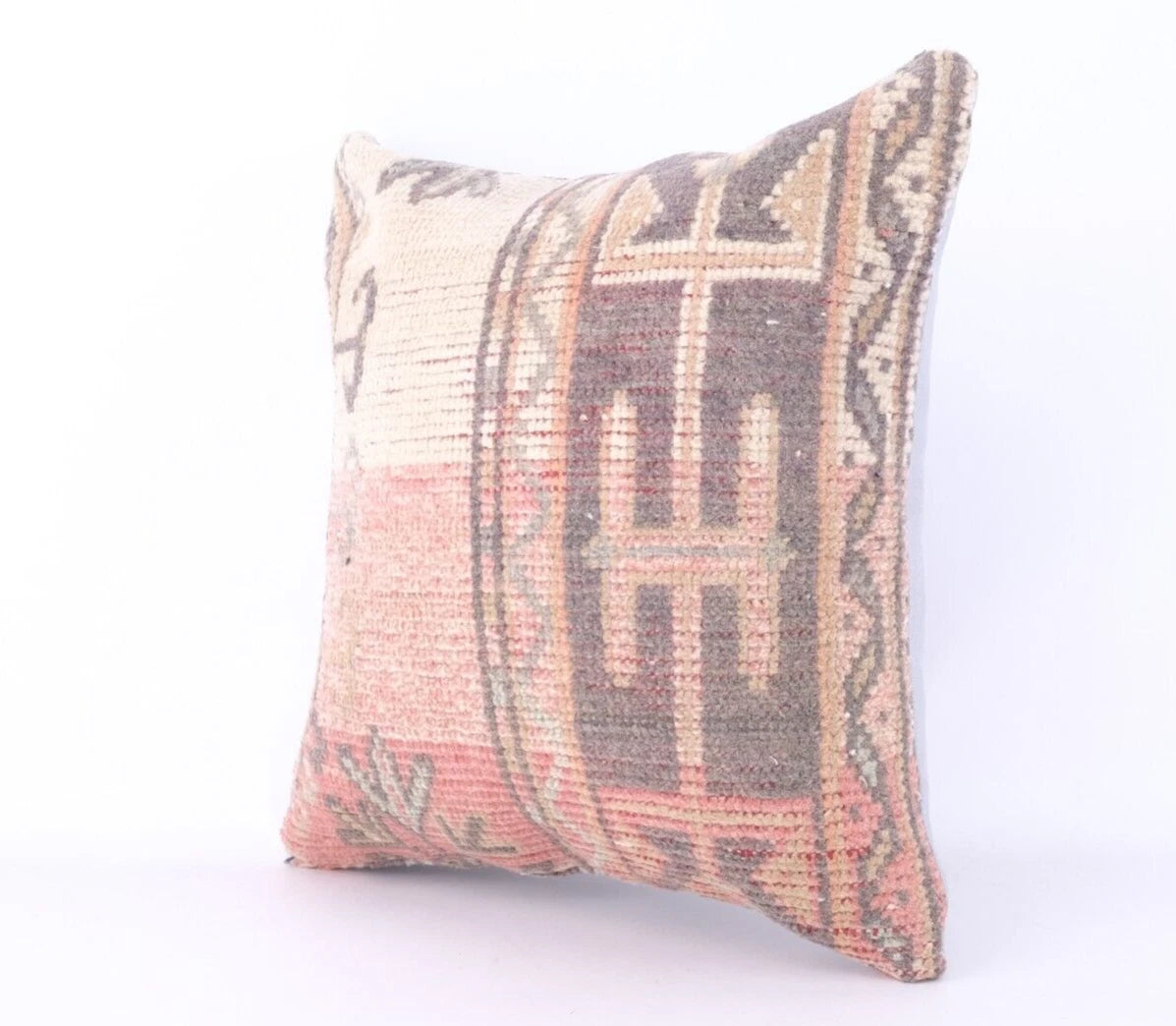 18x18" Vintage Indian Cushion Cover Throw Indian Jute Handmade Kilim Pillow