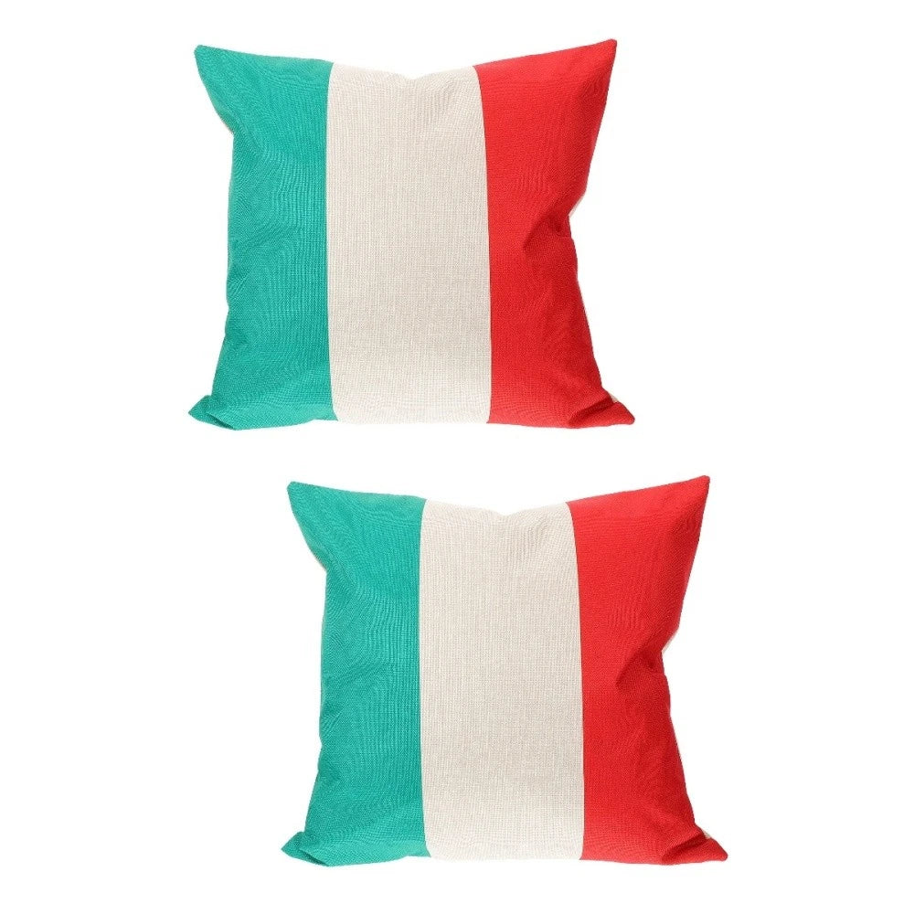 2pcs Italy Flag Pattern Throw Pillow Case Cushion Cover Pillowcase Home Sofa