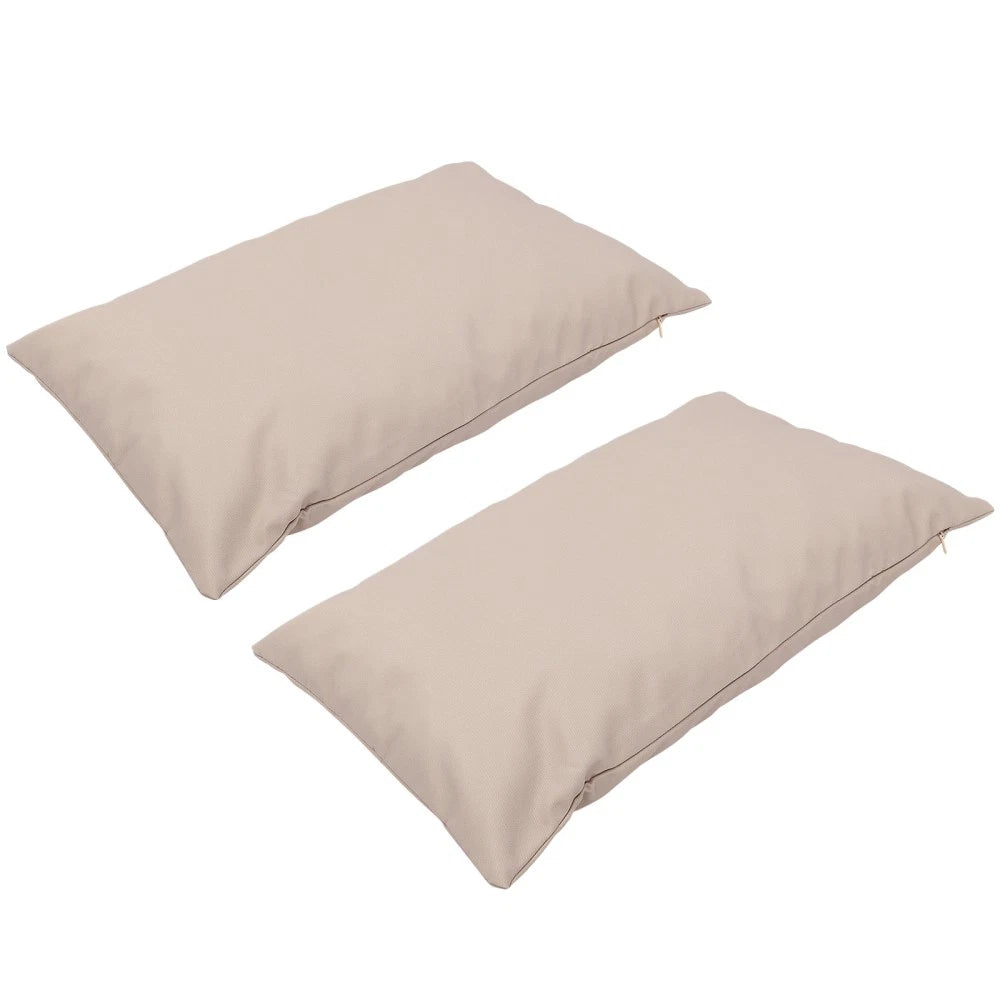 2 Pcs Waterproof Throw Pillowcase Protection Cover Outdoor Cushion Covers