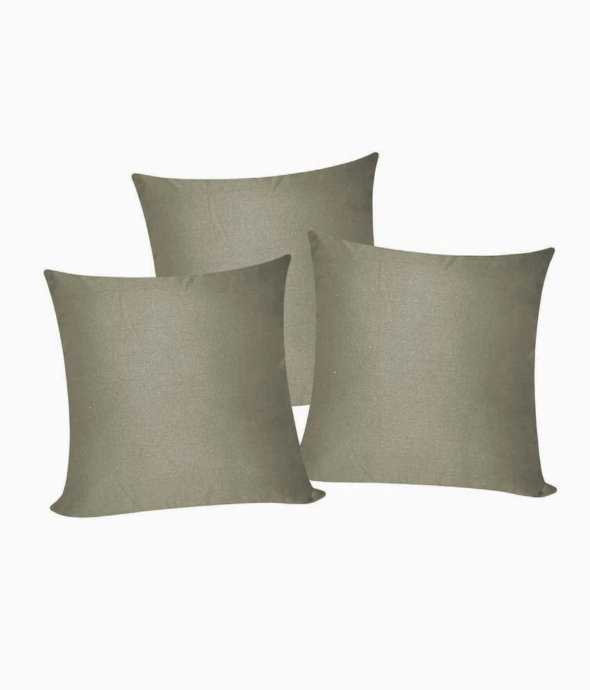 3 x Plain Satin 31x31 Grey Cushion Cover / Pillow Cases /Sofa Décor