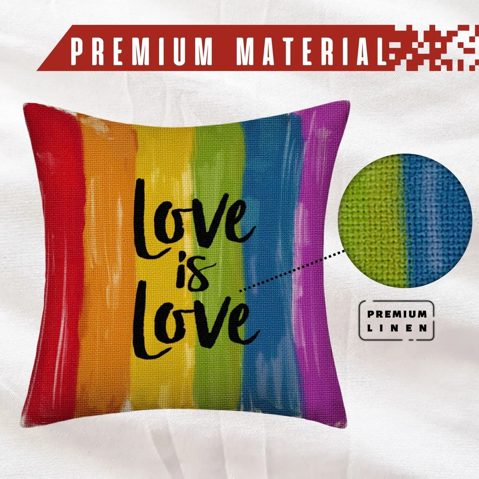 2 Pack Rainbow Cushion Covers 18x18 Inches Decorative Square Throw Pillow Cover