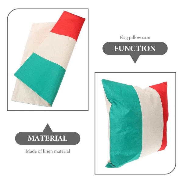 2pcs Italy Flag Pattern Throw Pillow Case Cushion Cover Pillowcase Home Sofa
