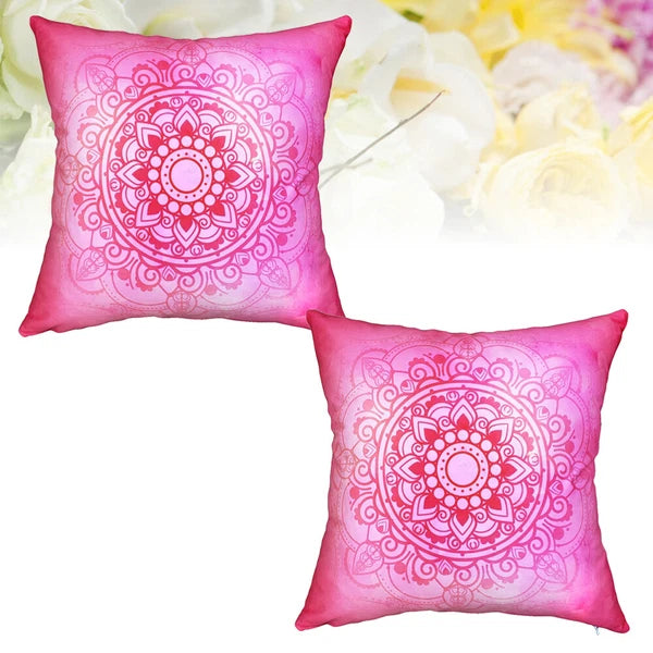 2 Pcs Yoga Pattern Pillowcase Home Decorative Cushion Cover Mandala Diwali