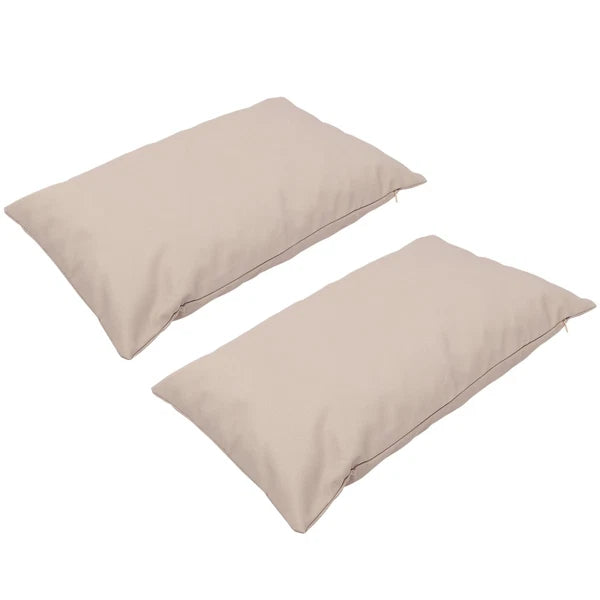 2 Pcs Waterproof Throw Pillowcase Protection Cover Outdoor Cushion Covers