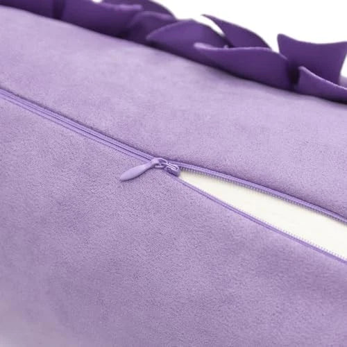 3D Flower Throw Pillow Cover Decorative Sunflower Polyester Purple Lilac