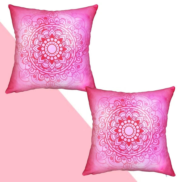 2 Pcs Yoga Pattern Pillowcase Home Decorative Cushion Cover with Floral