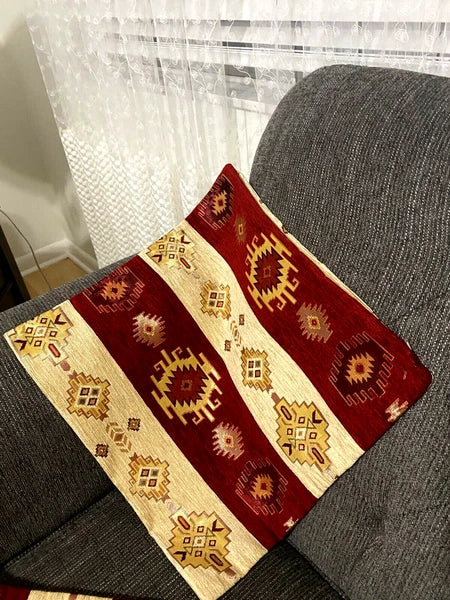 4 Turkish Kilim Pillow Cushion Cover Case 17x17" NEW