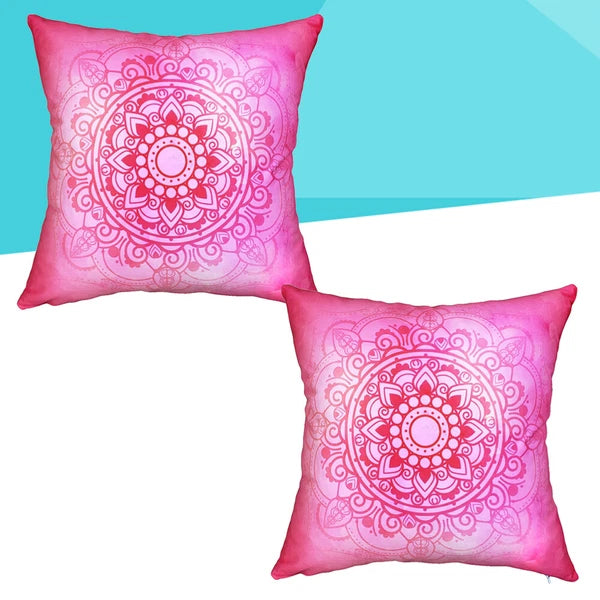 2 Pcs Yoga Pattern Pillowcase Home Decorative Cushion Cover Mandala Diwali