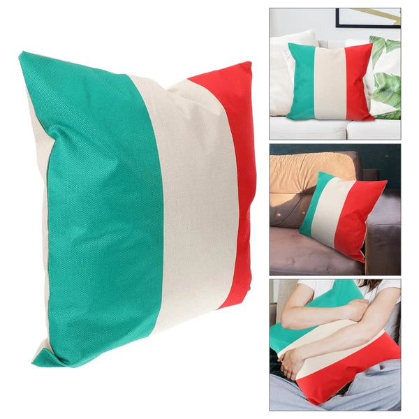 2pcs Italy Flag Pattern Throw Pillow Case Cushion Cover Pillowcase Home Sofa