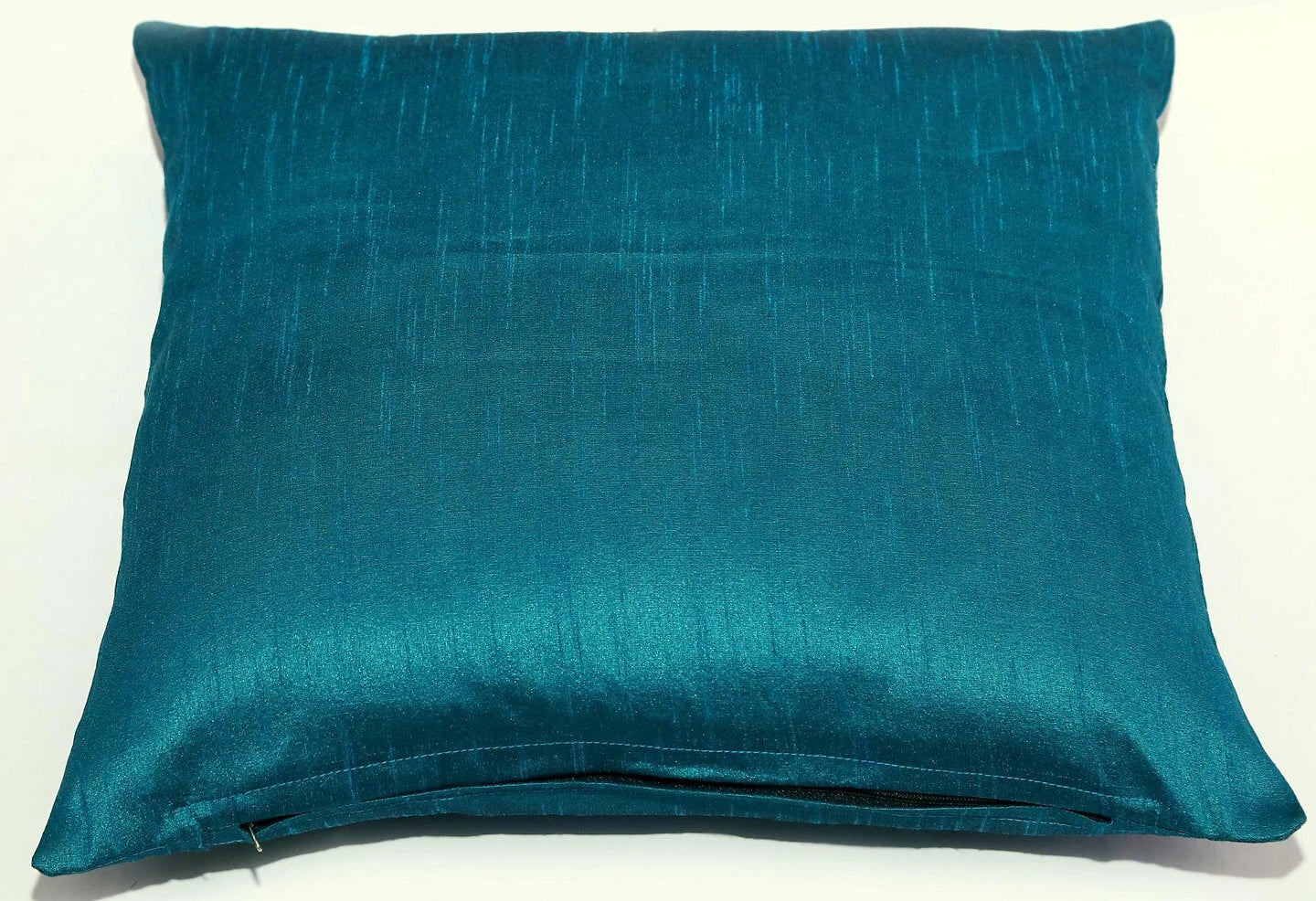 Ethnic 16 " Indian Decor Dupioni Brocade Silk Pillow/Cushion Throw Cover Teal