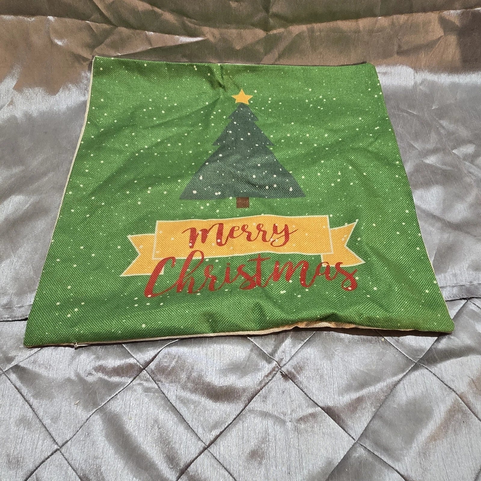 Christmas Tree Pillow Case Sofa Throw Cushion Cover Home Decor