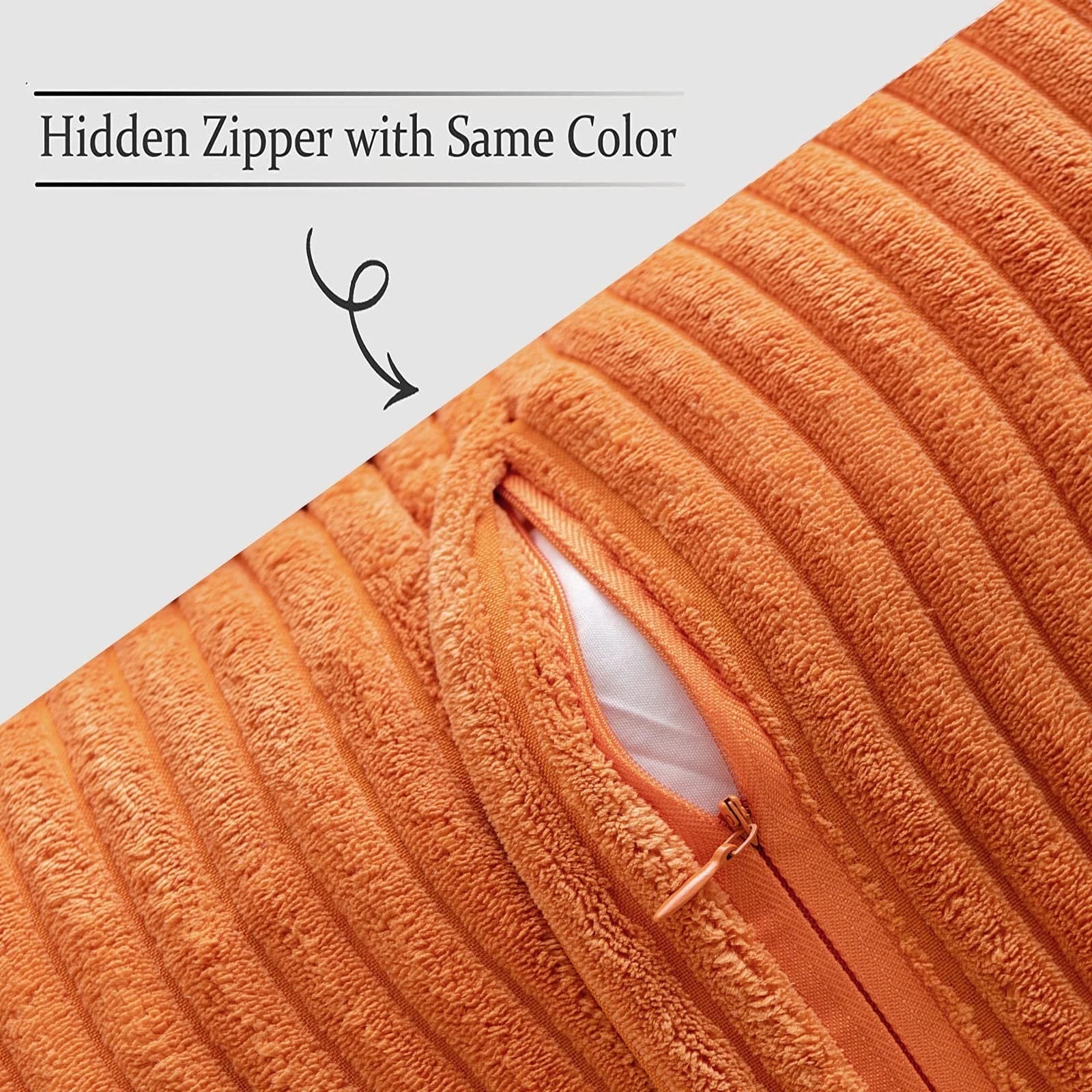 MIULEE Orange Fall Decorative Lumbar Throw Pillow Covers for Couch Bed Living...