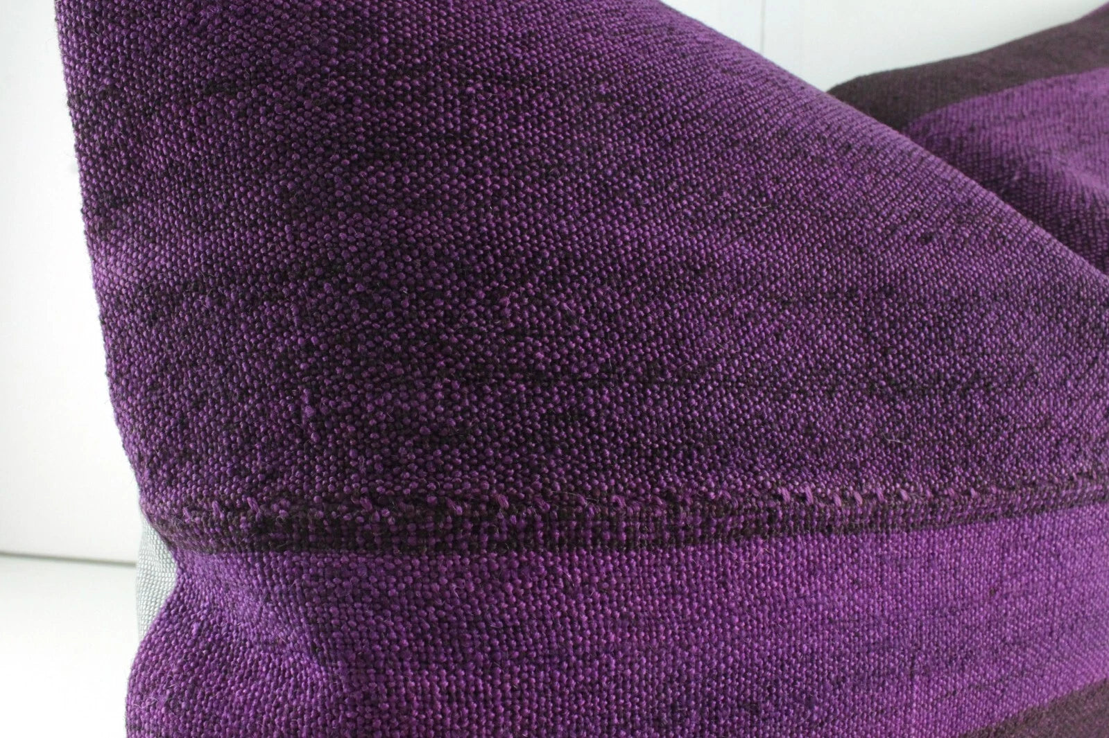 Decorative Turkish Kilim Lumbar Pillow Cover 16x23 Purple Kilim Sofa Cushion