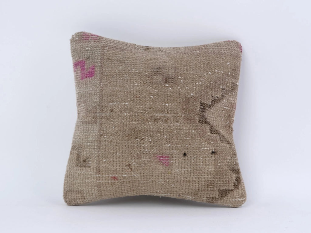 Handwoven Pillow Cover, Turkish Carpet Pillow, Kilim Pillow, 12x12 Pillow Cover