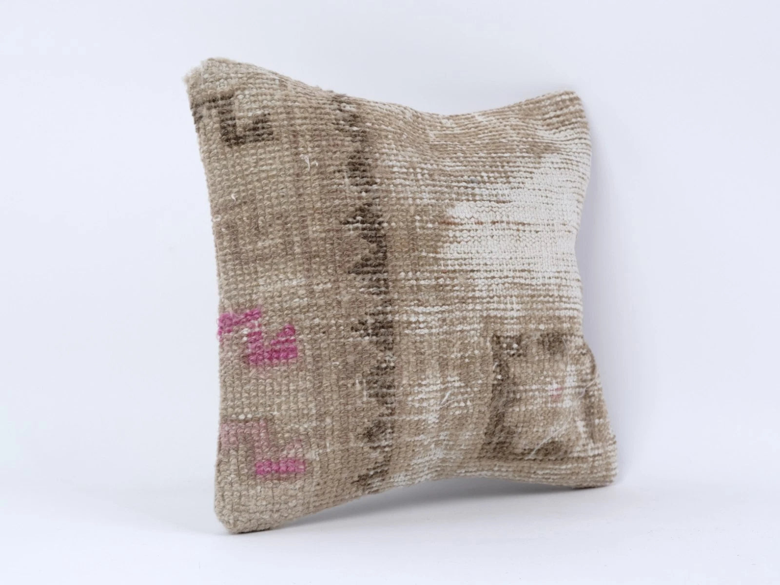 Handmade Square Jute Kilim Cushion Cover Indian Vintage Pillow 12x12 Rug Boho
