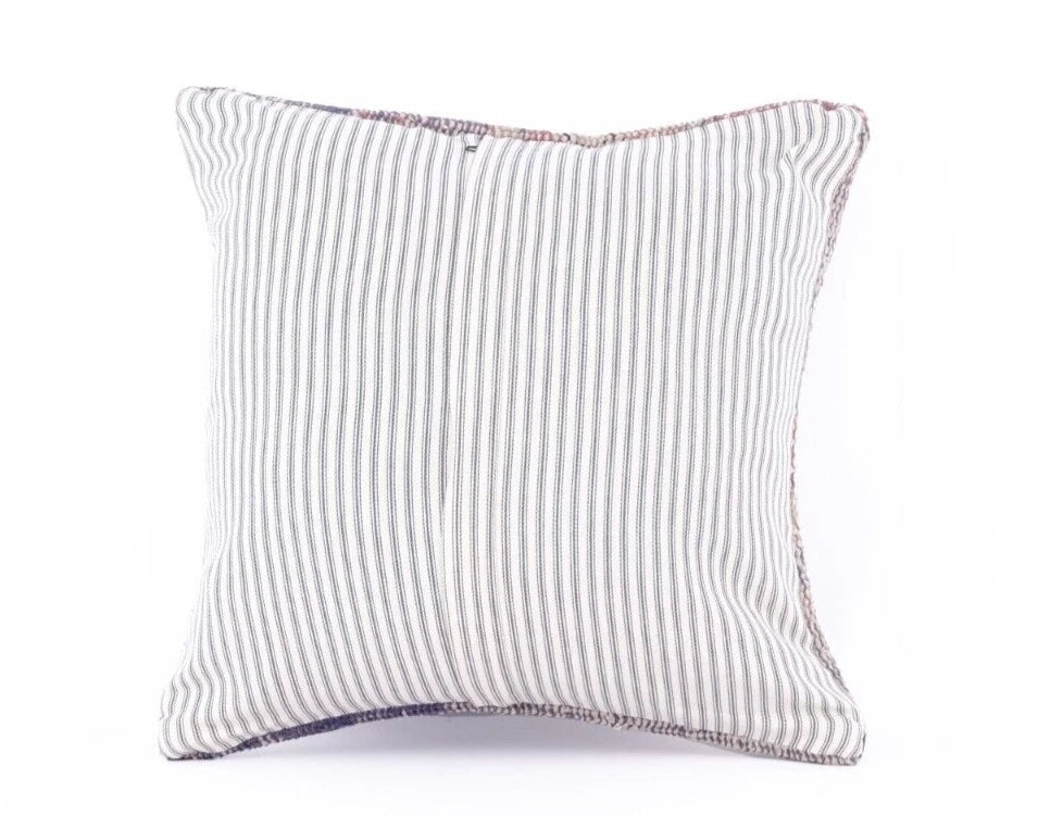 Wool Jute Throw Indian Pillows Cover Vintage Handmade Kilim Cover
