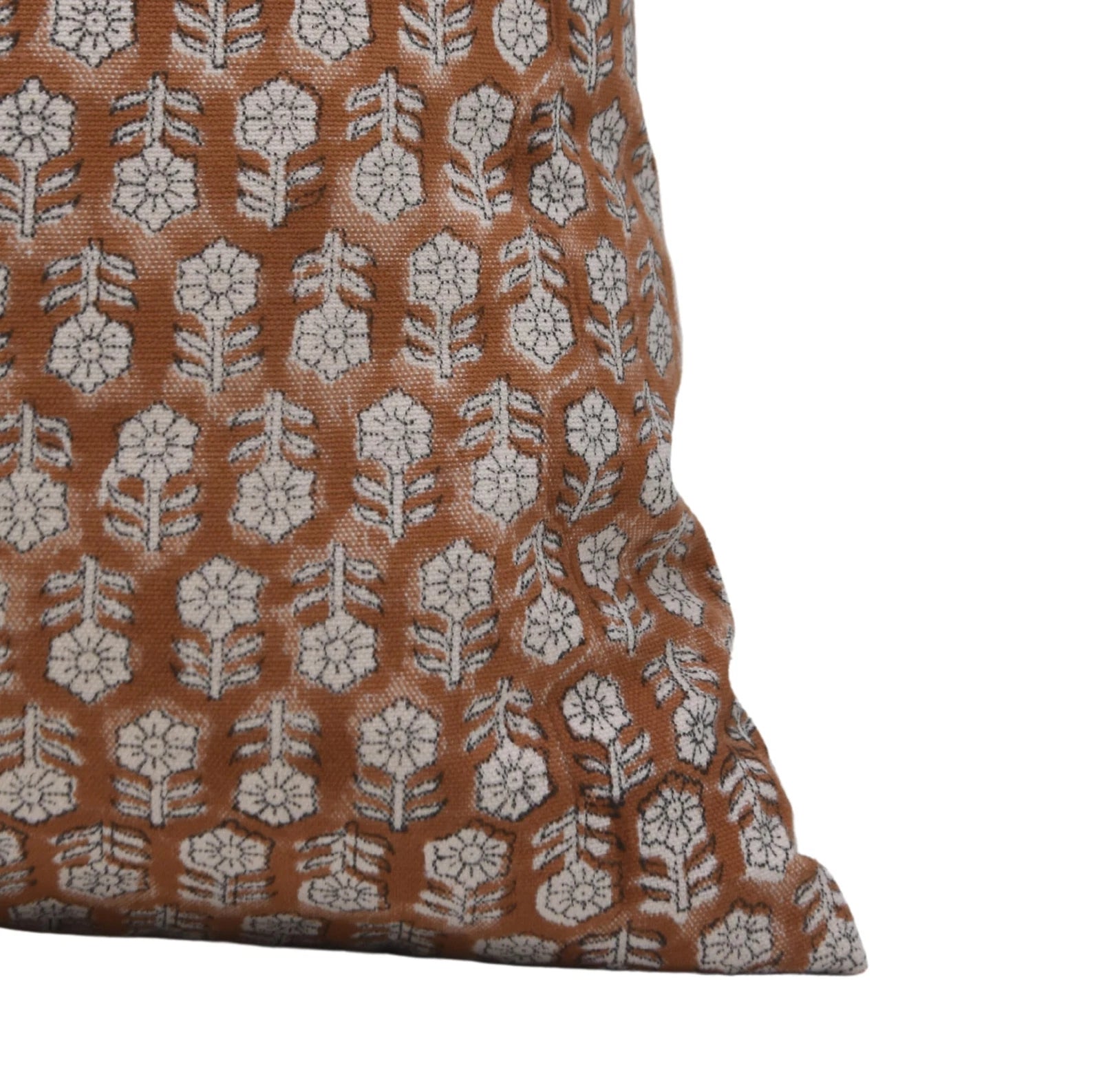 Handmade Block Print 18X18 Inch Cotton Throw Decorative Pillowcase Cushion Co...
