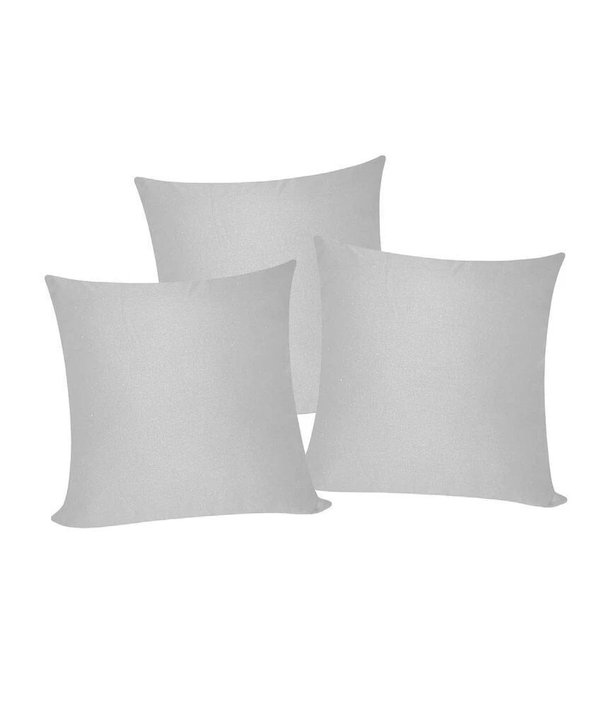 3 x Plain Satin 14x14 White Cushion Cover / Pillow Cases /Sofa Décor