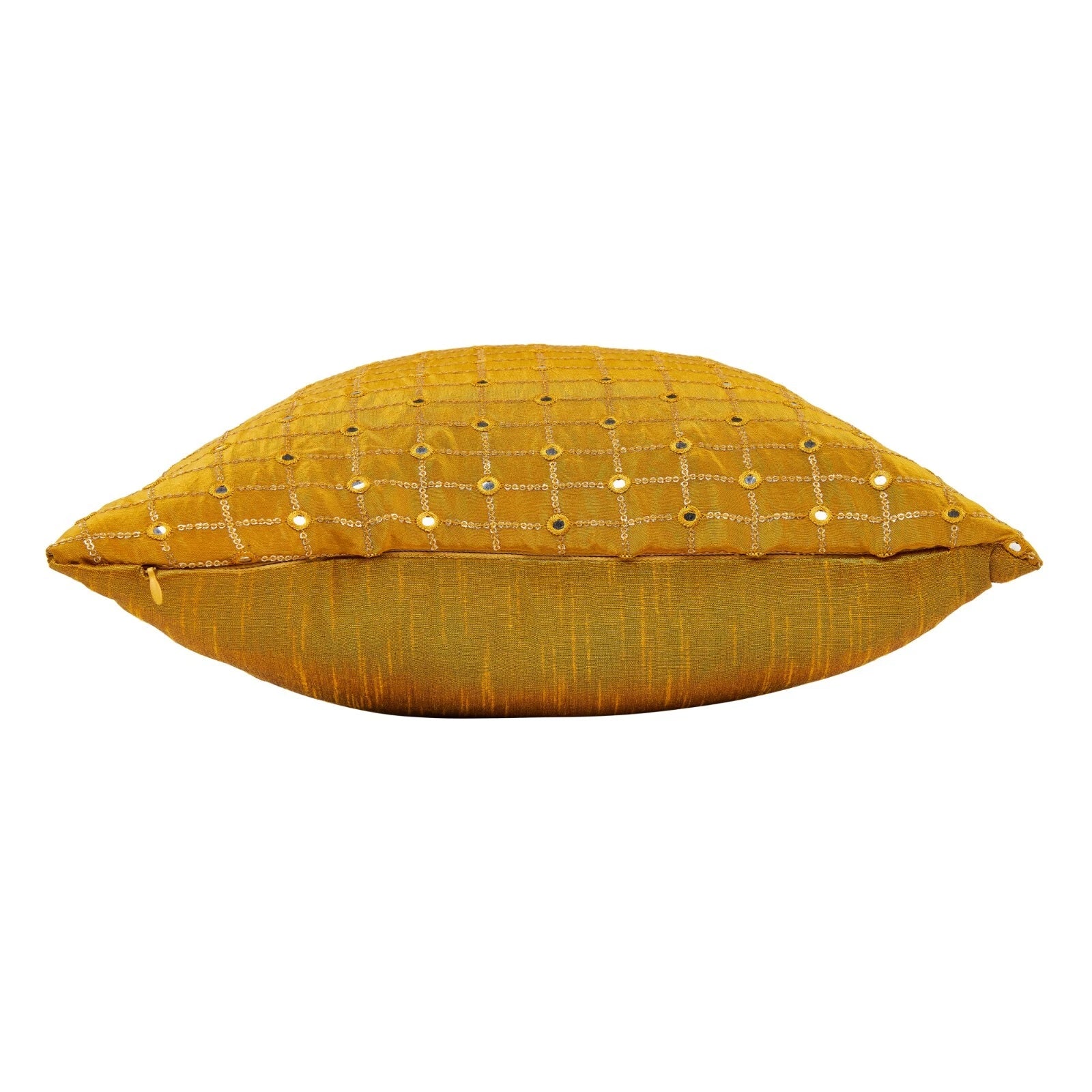living room gold decorative pillow 18x18 mustard yellow throw pillow for sofa 2p