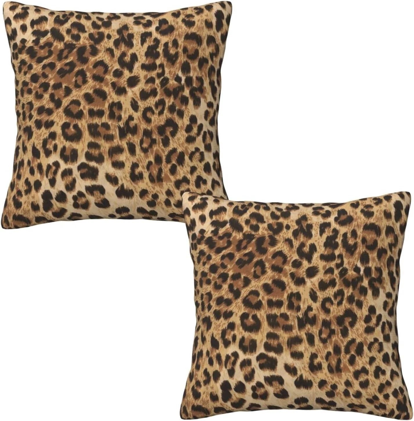 Leopard Print Pillow Covers 18x18 in Couch 18 x 18 (Pack of 2),