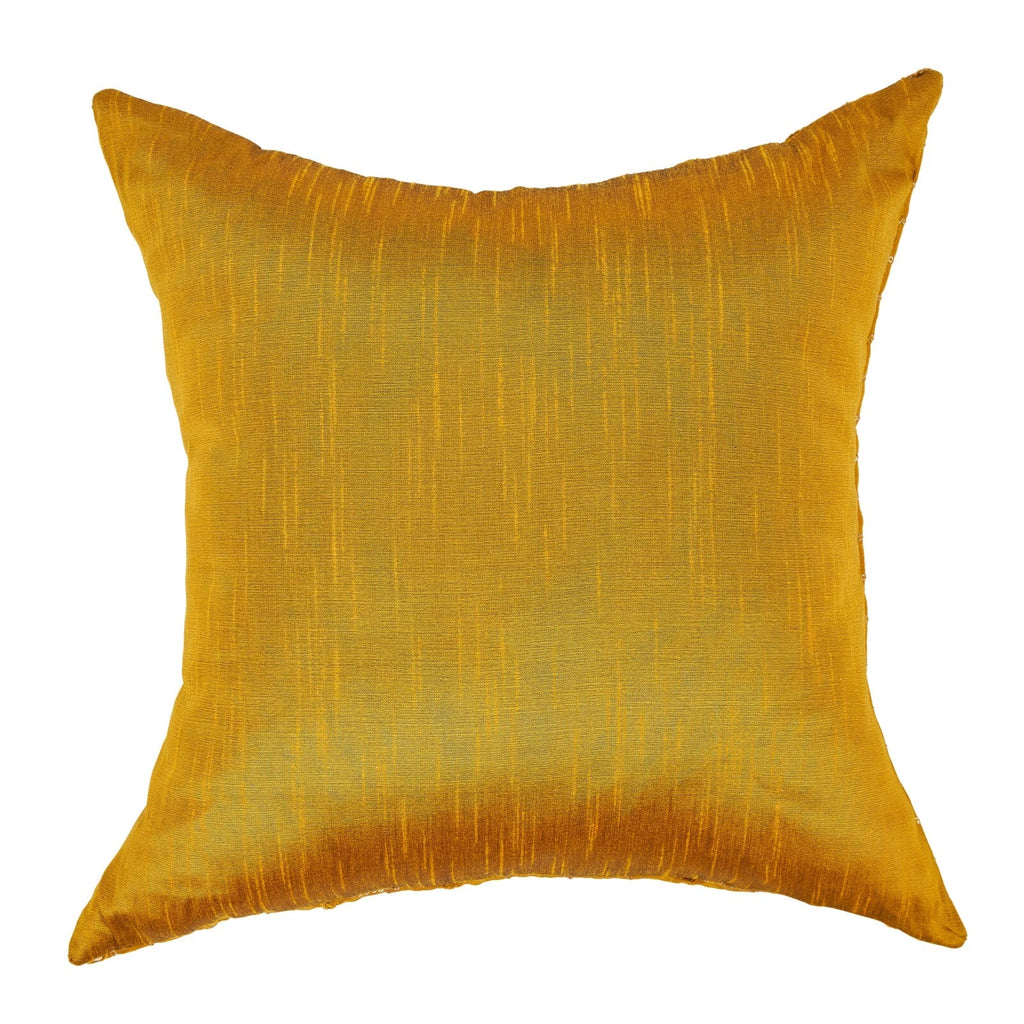 living room gold decorative pillow 18x18 mustard yellow throw pillow for sofa 2p