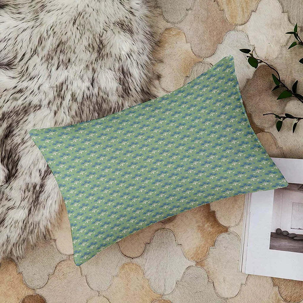 Printed Canvas Cotton Cushion Covers, Set of 2 ( 12 x 18 Inches )