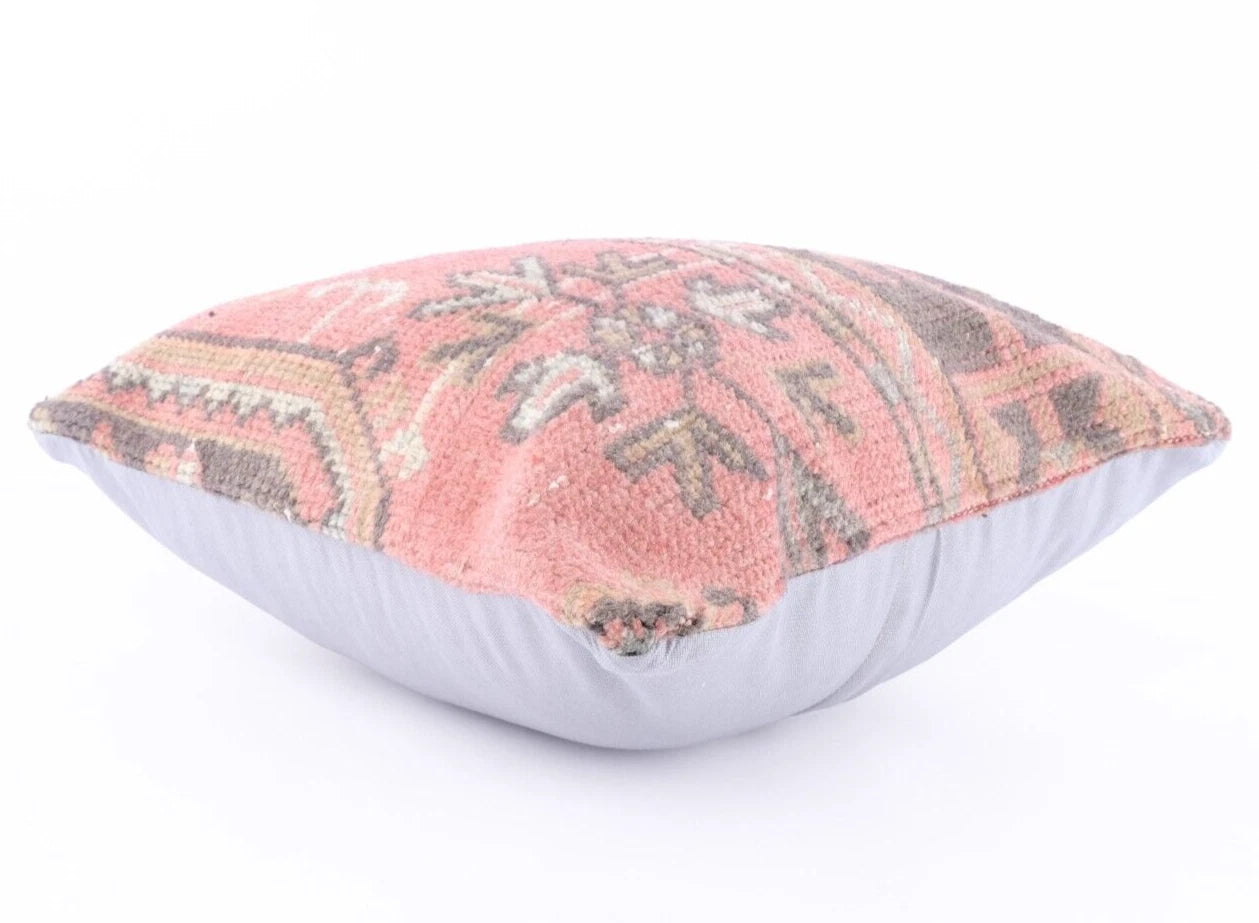 18"x18" 45x45 Hand Knotted Turkish Anatolian Vintage Pillow Cover Cushion