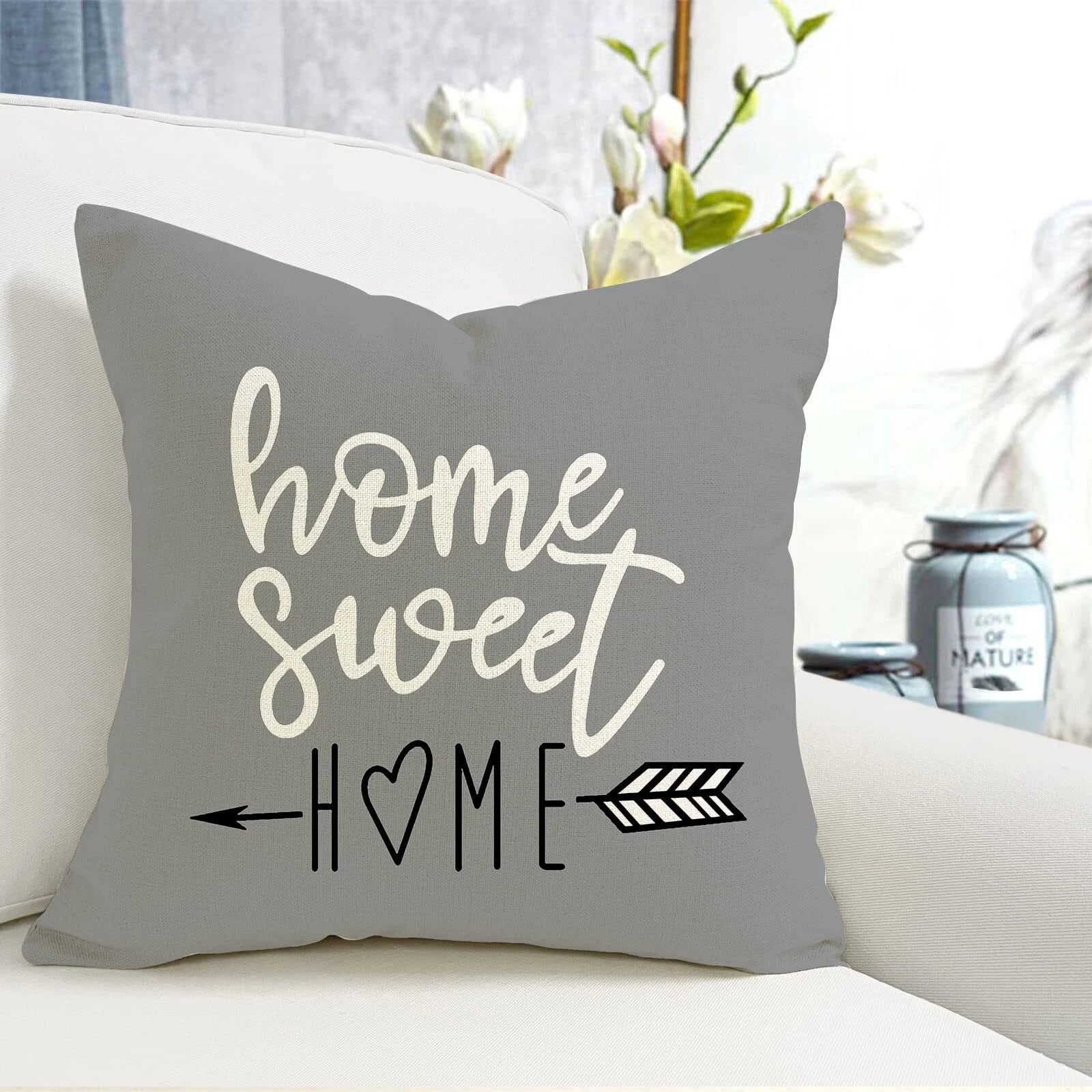 Pillow Covers 20x20 Modern Sofa Throw Pillow Cover Decorative Outdoor Linen F...