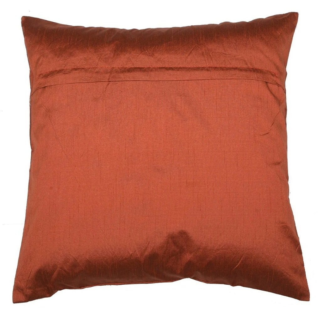 16" Indian Mandala Dupion Brocade Silk Ethnic Decor Cushion/Pillow Cover Sienna