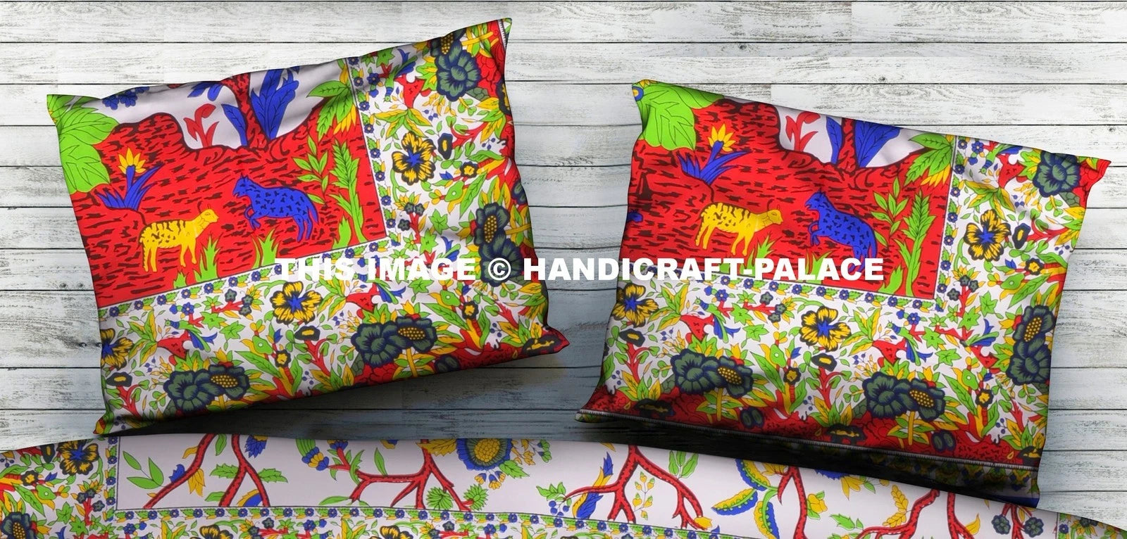 Indian Tree of Life Printed Cushion Pillow Cover Cotton Bedding Sofa Pillow Sham