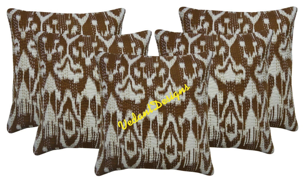 5 Pcs Wholesale Lot Cushion Cover Zig Zag 16 x 16 in Hippie Sofa Car Pillow Case