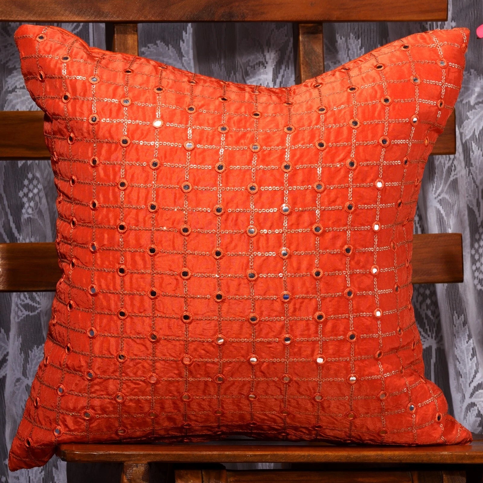 decorative home decor accent orange throw pillows for couch living room 18x18 2p