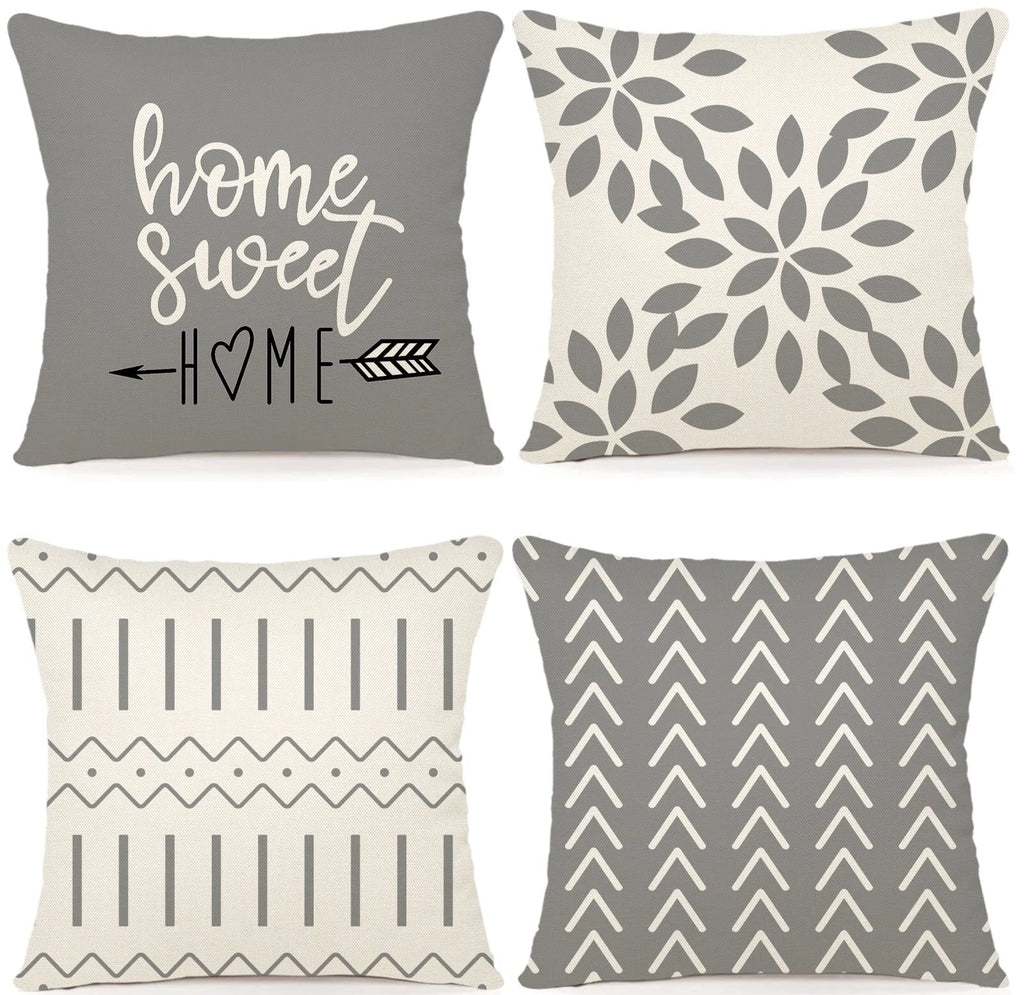 Pillow Covers 20x20 Modern Sofa Throw Pillow Cover Decorative Outdoor Linen F...