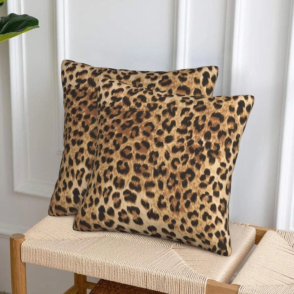 Leopard Print Pillow Covers 18x18 in Couch 18 x 18 (Pack of 2),