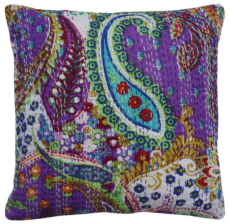 Floor Pillows Cases Paisley Car Sofa Boho Art Room Decorative Cushion Cover
