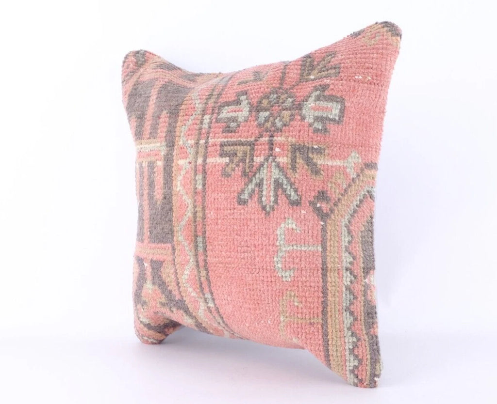 18"x18" 45x45 Hand Knotted Turkish Anatolian Vintage Pillow Cover Cushion