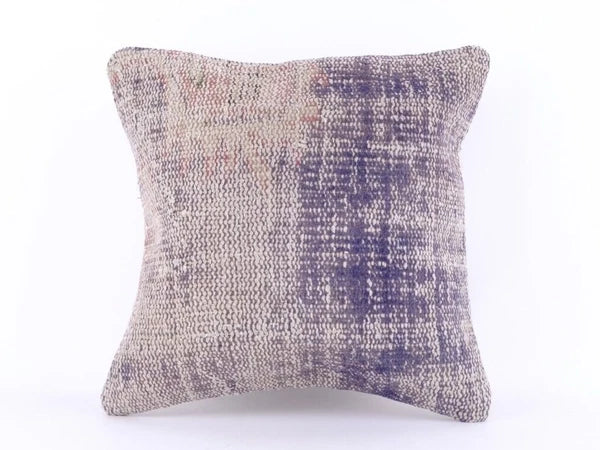 Wool Jute Throw Indian Pillows Cover Vintage Handmade Kilim Cover