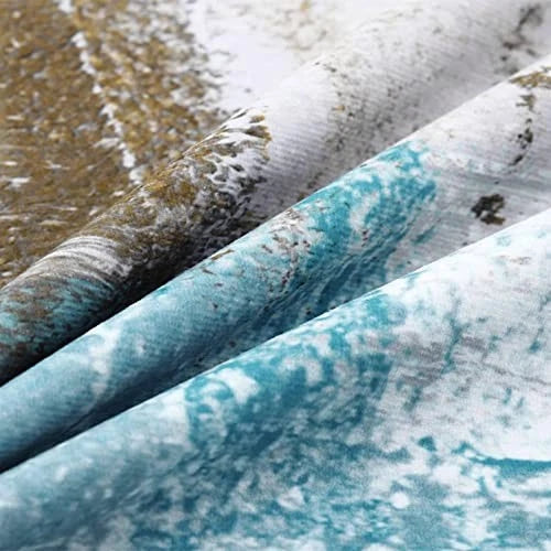 Set of 2 Decorative Pillow Case Throw 18x18 Set of 2 Blue Brown Abstract