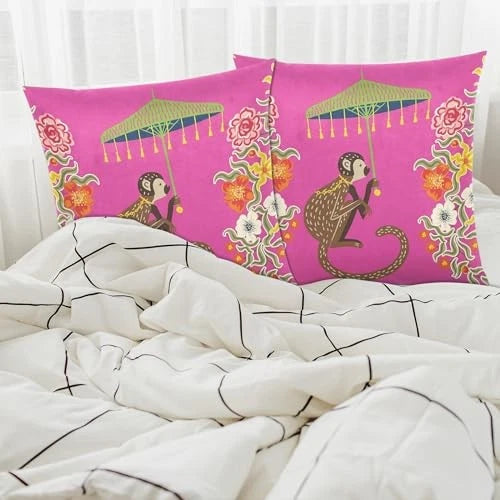 Throw Pillow Covers 20X20 Inch, Fall Pillow 20" x 20" (Pack of 1) Left Monkey