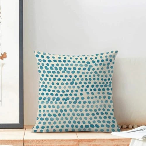 Teal Pillow Covers 22x22 Inch Set of 2 22" x 22" (Pack of 2) Teal Polka Dots